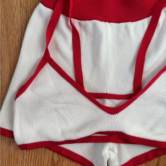 Stylish Red and White Women's Intimate Set - Picture 2 of 8